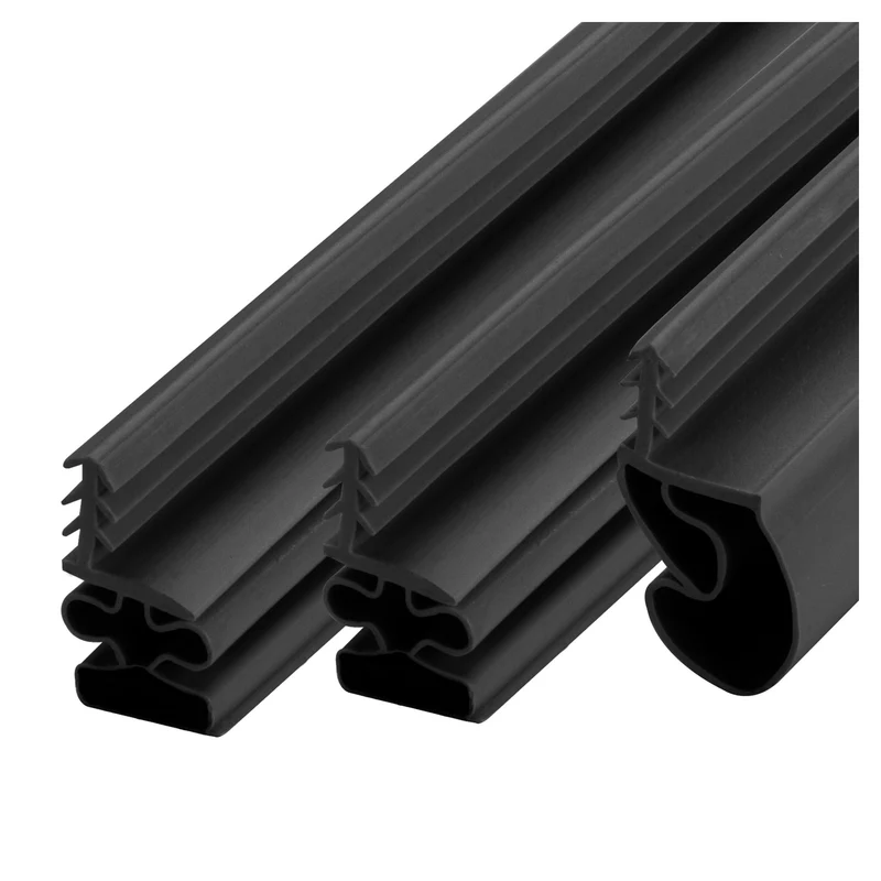 Trousse complète de remplacement de contour de porte aimanté en élastomère, noir