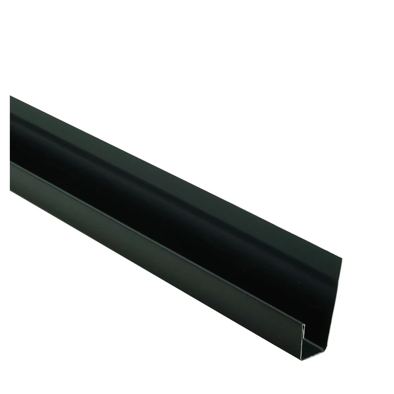 Moulure en "J" de 1/2" x 10', noir mat