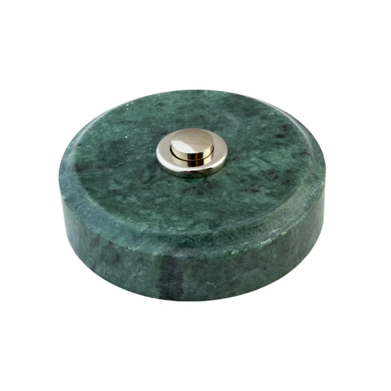 Sonnette Séville filaire marbre vert bouton chrome