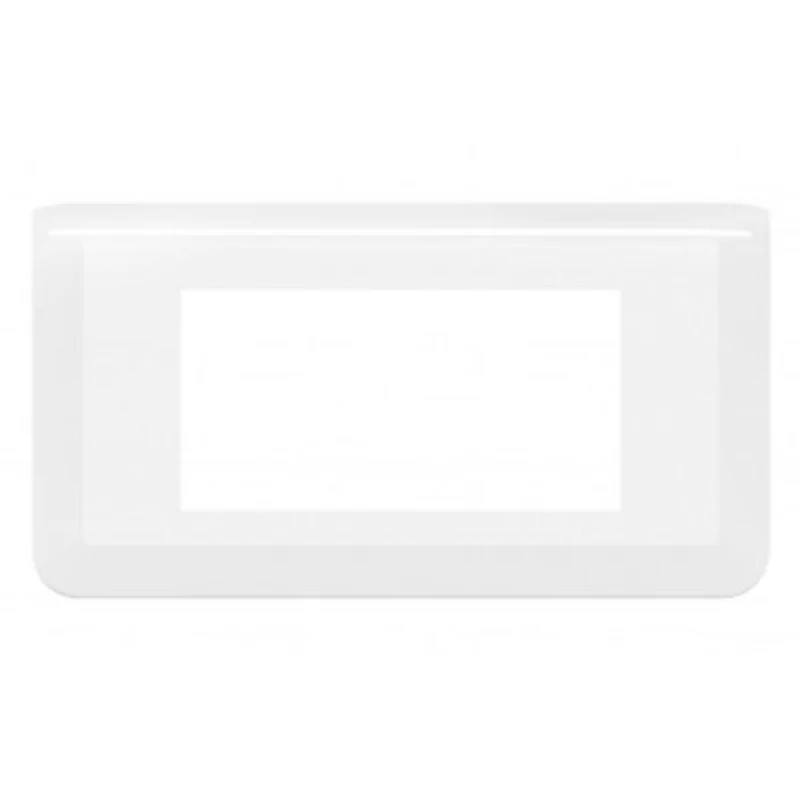 Plaque 4 modules Blanc entraxe 71 mm - Mosaic - Legrand