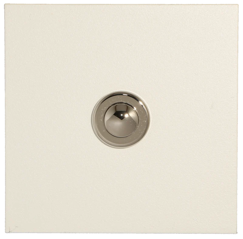 Sonnette filaire carré acier blanc boite d'encastrement