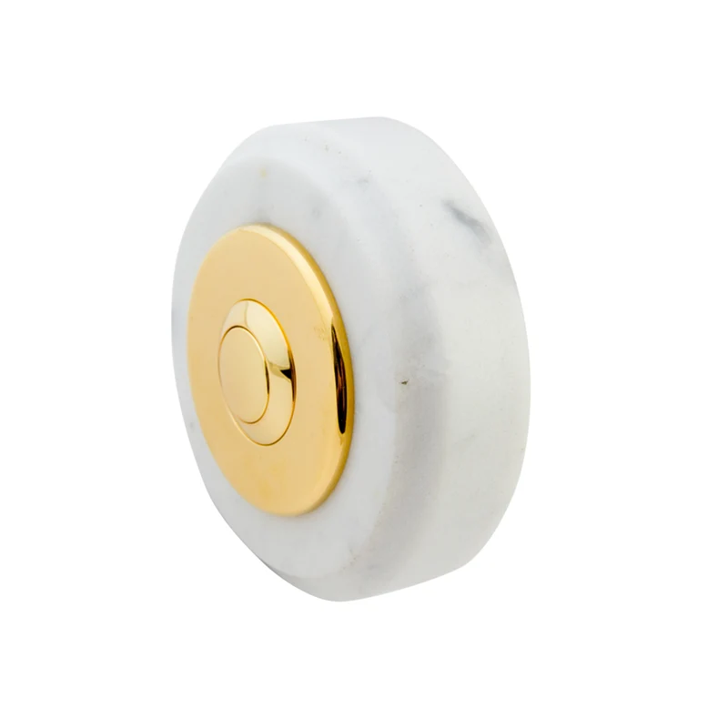 Sonnette Anvers filaire marbre blanc collerette laiton