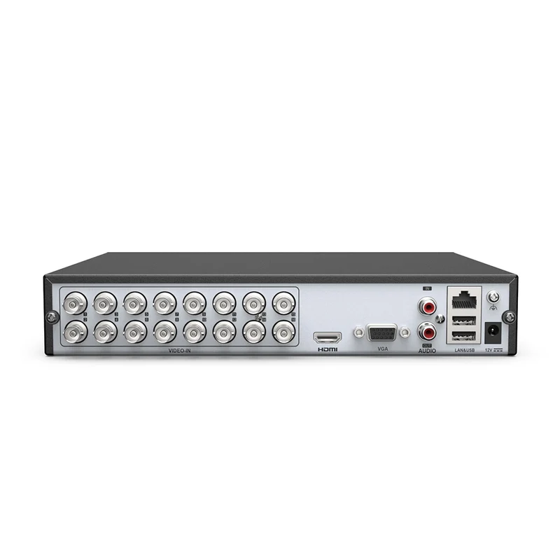 DR165 - Enregistreur DVR 3K 16 canaux, Détection de personnes et de véhicules, H.265+, Prend en charge 16 caméras BNC et 2 caméras IP