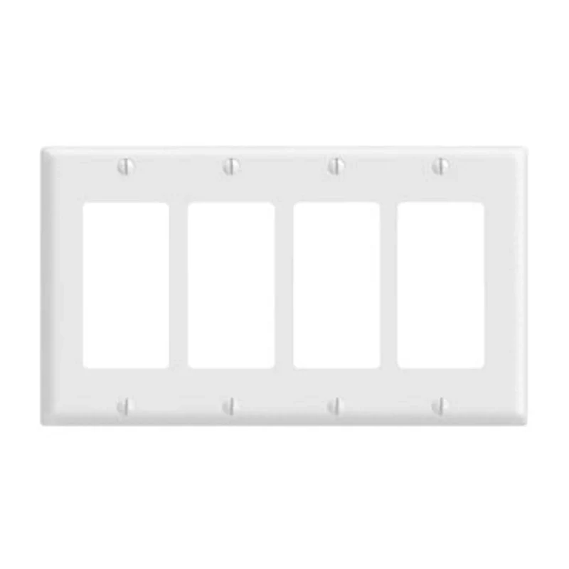 Plaque murale Decora pour 4 dispositifs, blanc