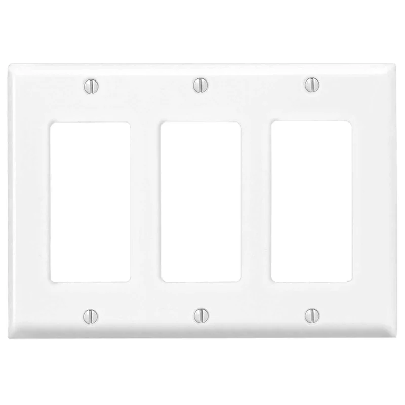 Plaque murale Decora pour 3 dispositifs, blanc