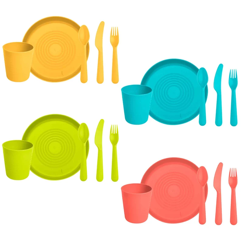 Ensemble à pique-nique de 20 morceaux, 4 choix de couleurs