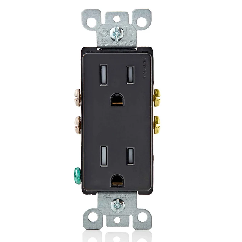 Prise Decora de 15 A / 125 V, noir