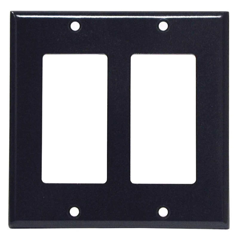 Plaque murale Decora pour 2 dispositifs, noir