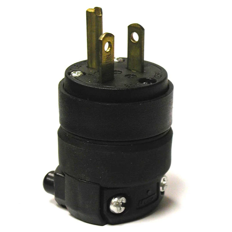 Connecteur à 2 pôles et 3 fils en noir, 20 A / 125 V