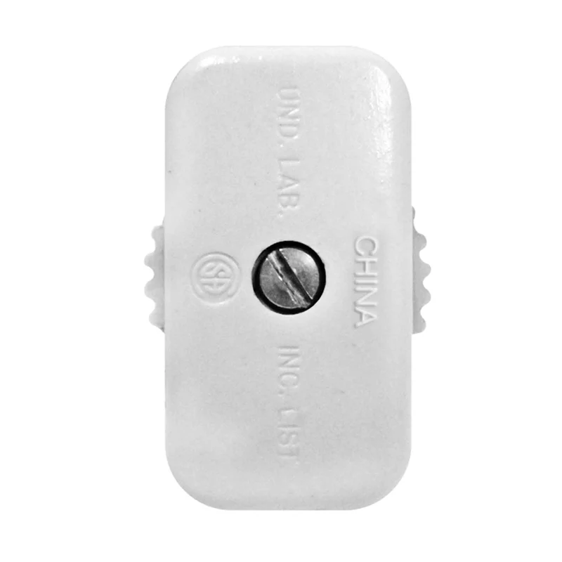 Interrupteur rotatif unipolaire marche et arrêt de 6 A / 125 V, blanc