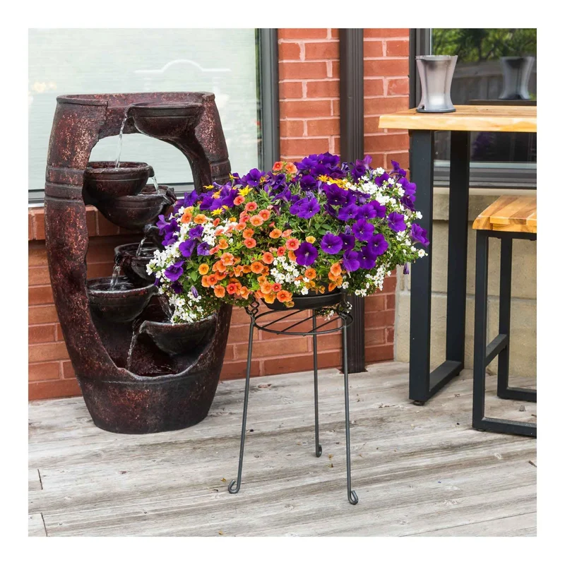 Support rond sur pieds pour plante, 21"