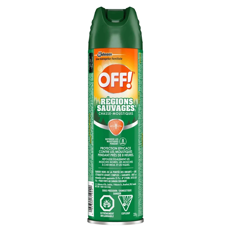 Chasse-moustiques Régions Sauvages en aérosol, 230 g