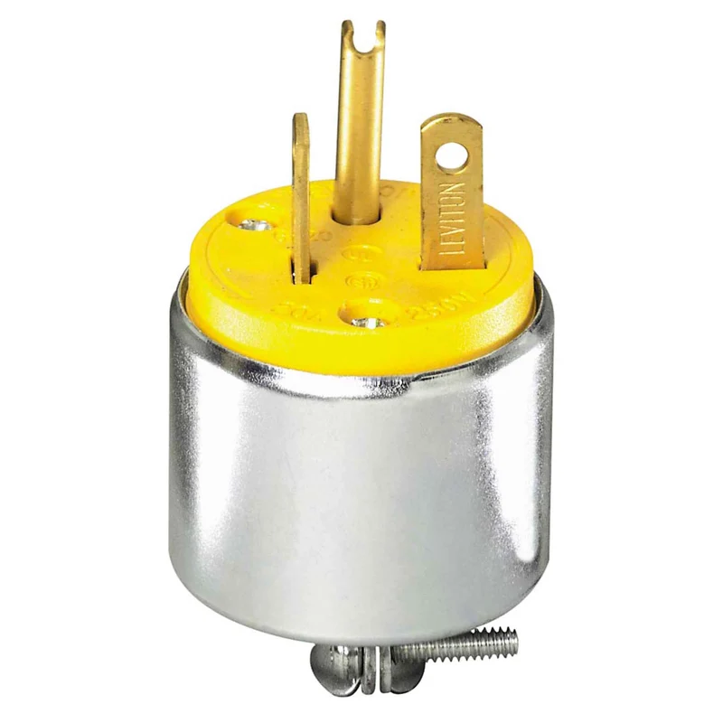 Fiche blindée Nema de 6-20p en jaune, 20 A / 250 V