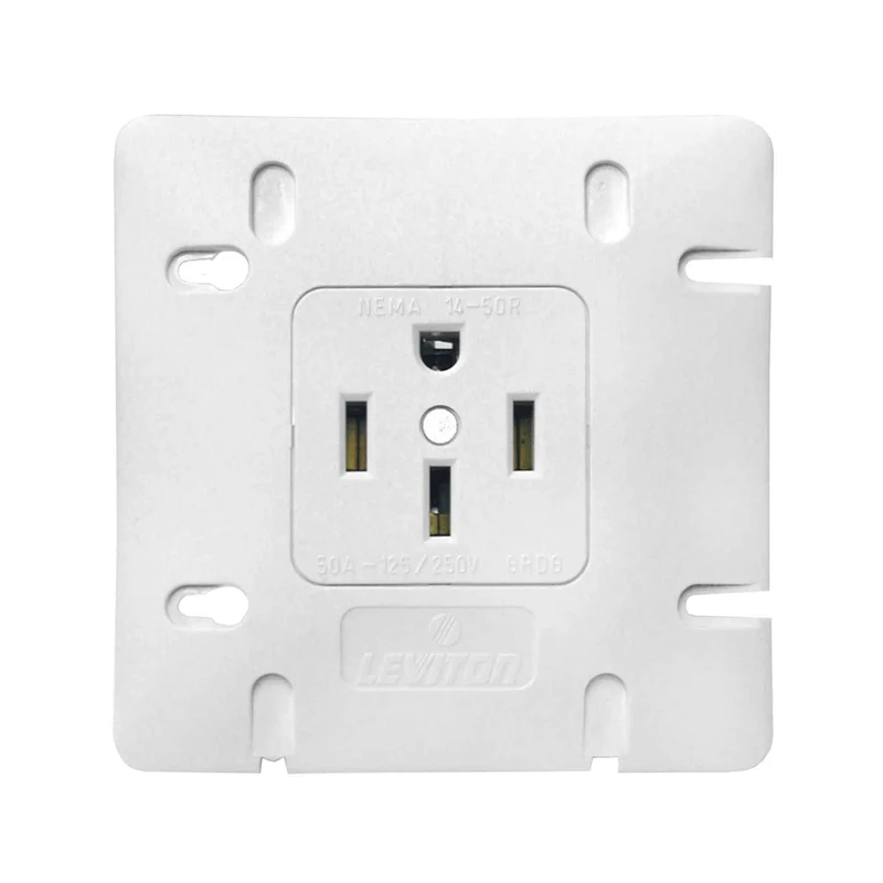 Prise pour cuisinière en blanc, 50 A