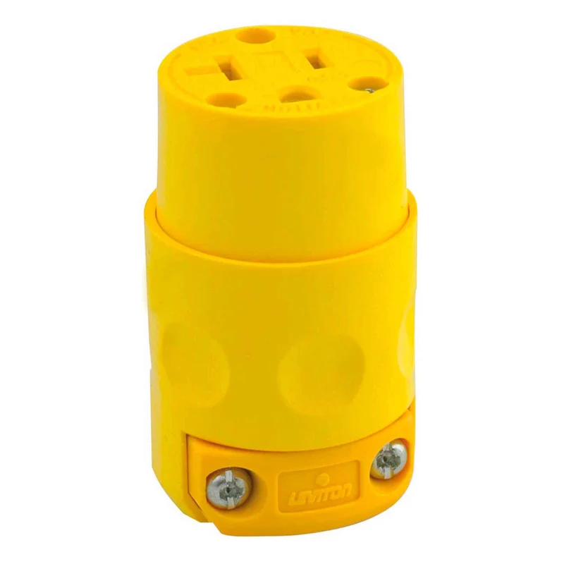 Connecteur à 2 pôles et 3 fils en jaune, 20 A / 125 V