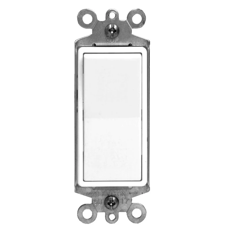 Interrupteur Decora de 15 A unipolaire, blanc