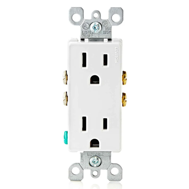 Prise Decora double de 15 A / 125 V, blanc