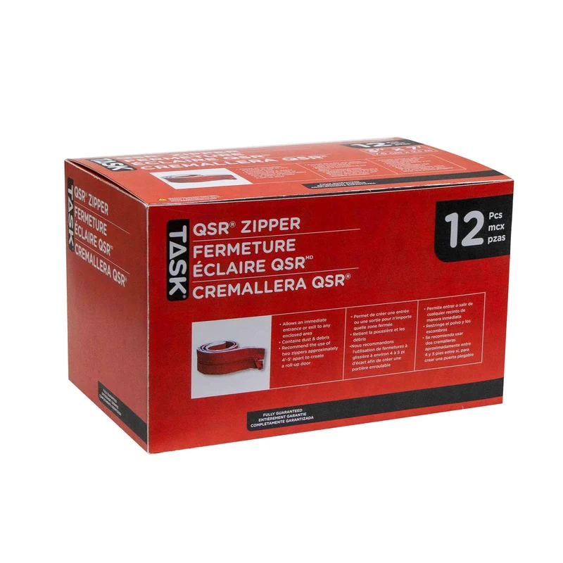 Fermeture éclair QSR de 3" x 7', 12 unités