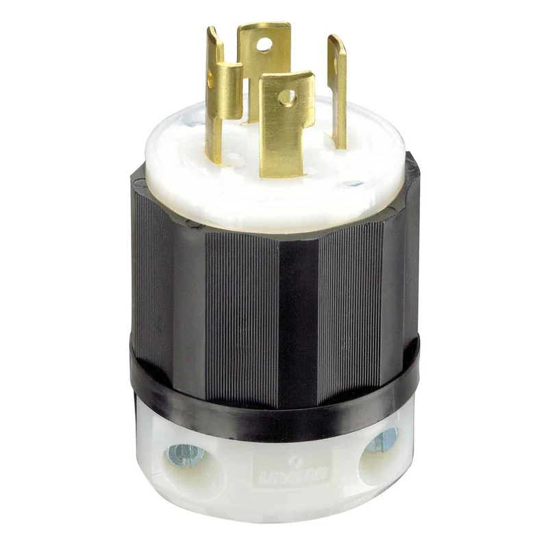 Fiche de verrouillage de 30 A et 125 / 250 V qualités industrielles, noir et blanc