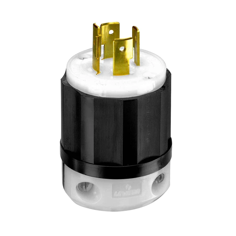 Fiche de verrouillage de 20 A et 125 / 250 V de qualité industrielle, noir et blanc