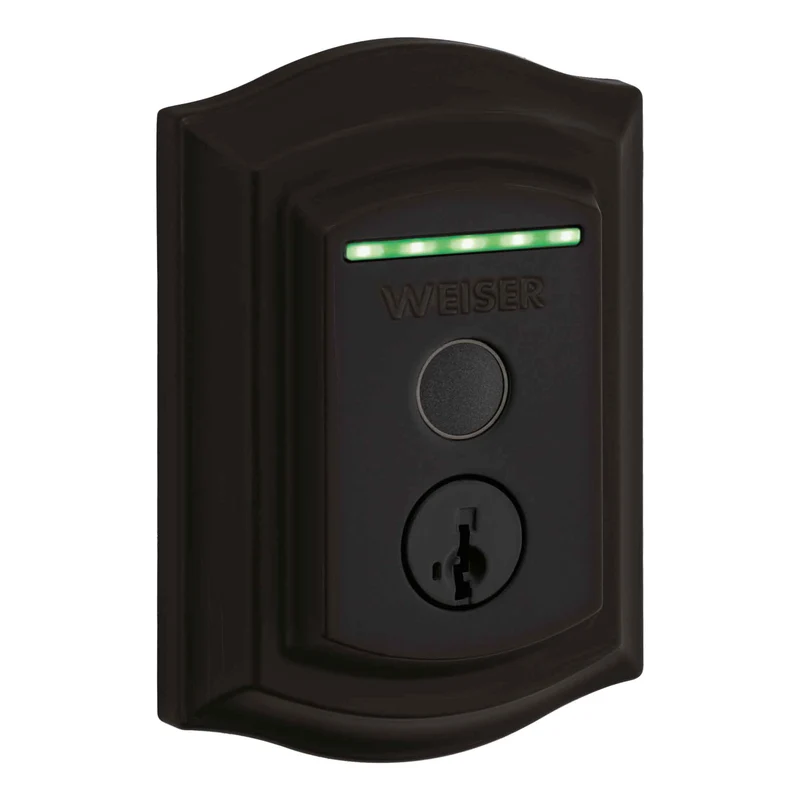 Serrure intelligente Halo à empreinte digitale et Wi-Fi intégré de style traditionnel, noir mat