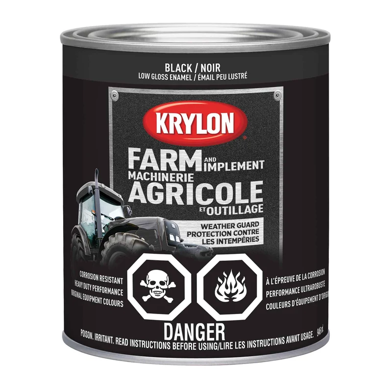 Peinture pour machinerie agricole et outillage émail peu lustré noir, 946 ml