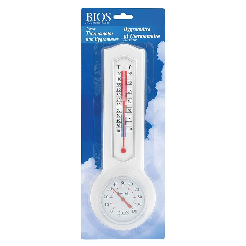 Thermomètre et hygromètre d'intérieur, blanc