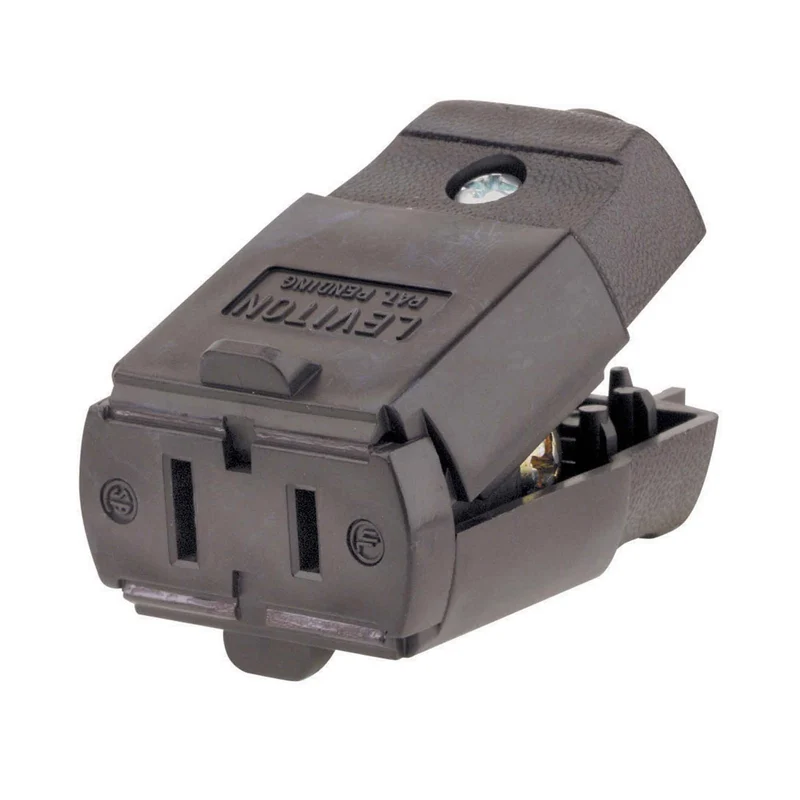 Connecteur bifilaire de 15 A / 125 V à 2 pôles et à 2 fils, noir