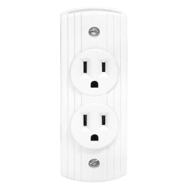 Prise double de surface de 15 A / 125 V, blanche
