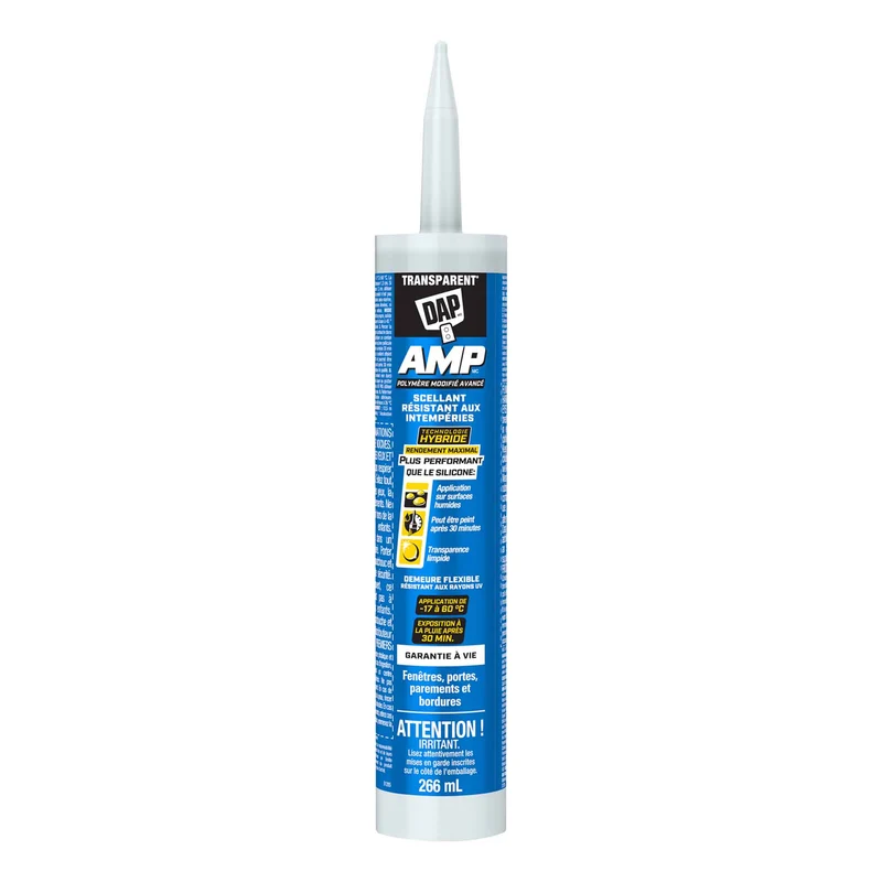 Scellant AMP Advanced en polymère modifié pour toutes saisons transparent, 266 ml