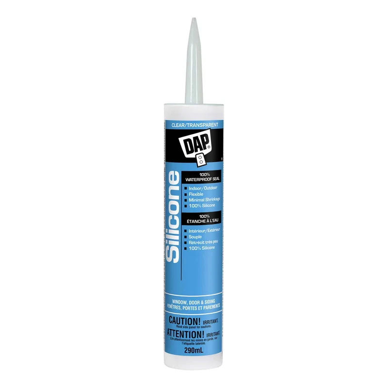 Silicone transparent 100 % étanche à l'eau pour fenêtres, portes et parements, 290 ml