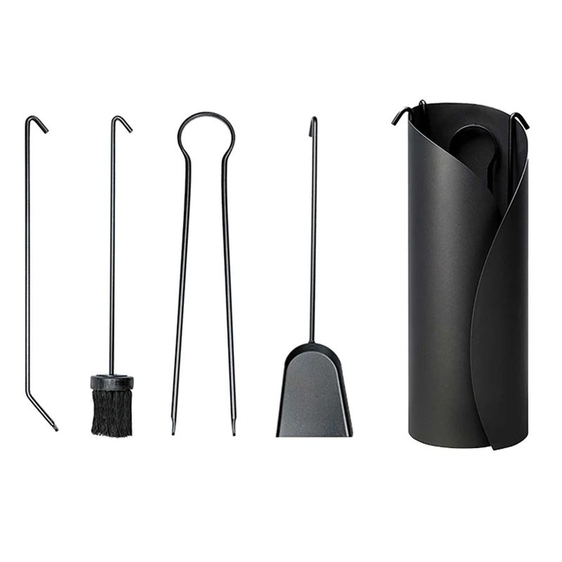 Ensemble d'outils de foyer Pétale noir, 20" x 7-1/2"