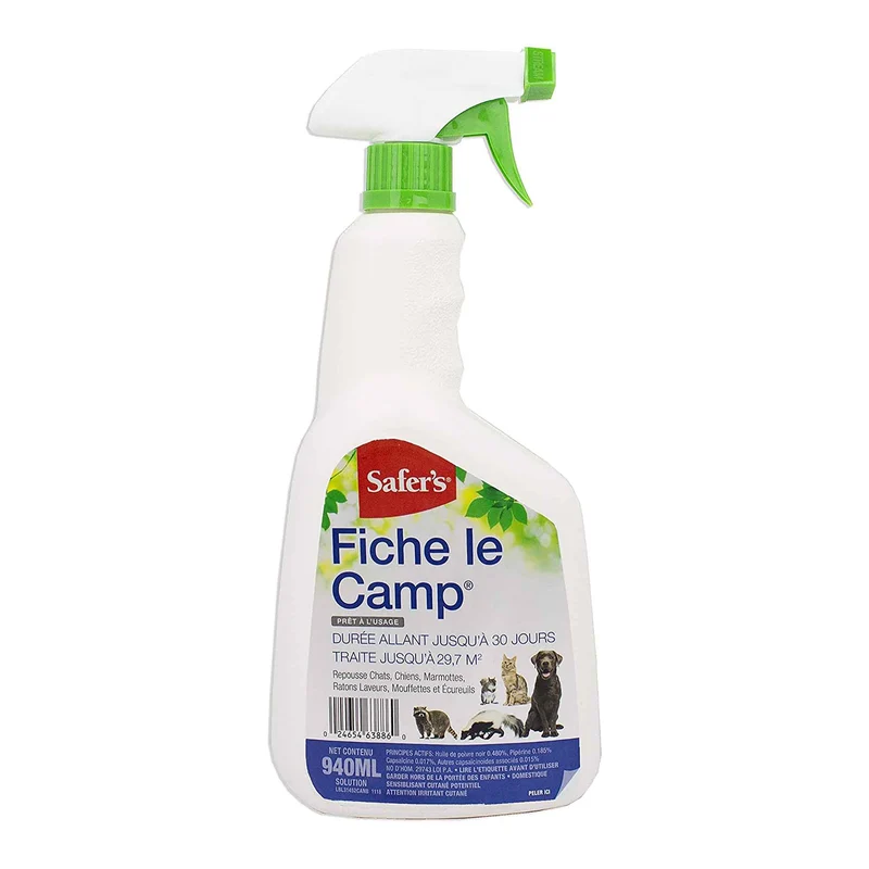 Pulvérisateur répulsif pour animaux prêt à l'emploi ''Fiche le Camp'', 940 ml