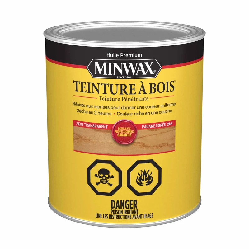 Minwax teinture à bois semi-transparent pacane dorée, 946 ml