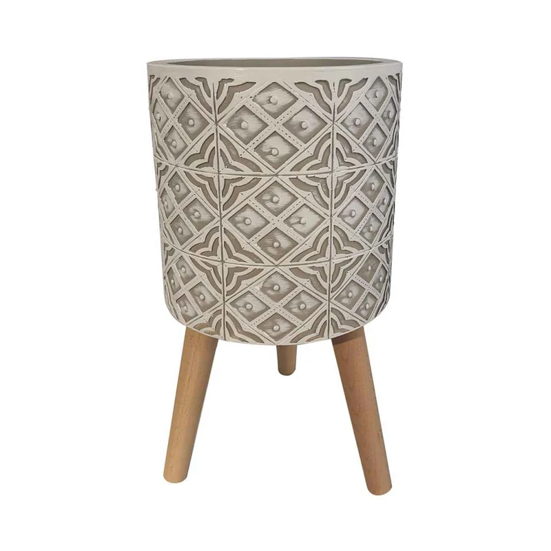 Cache-pot sur patte en polyrésine, 12'' x 22"