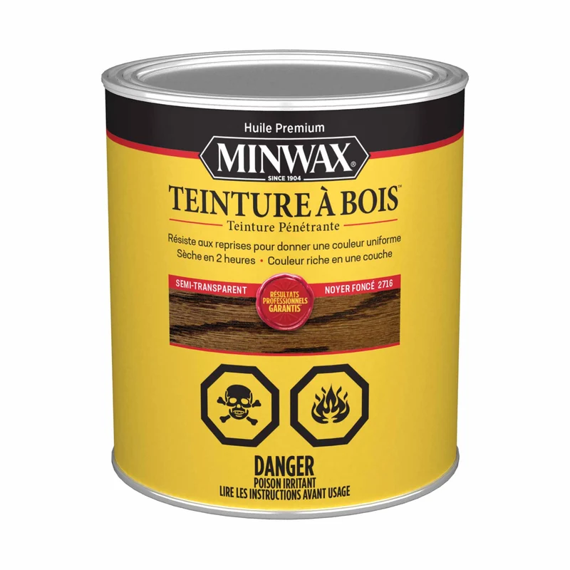 Minwax teinture à bois semi-transparent noyer foncé, 946 ml