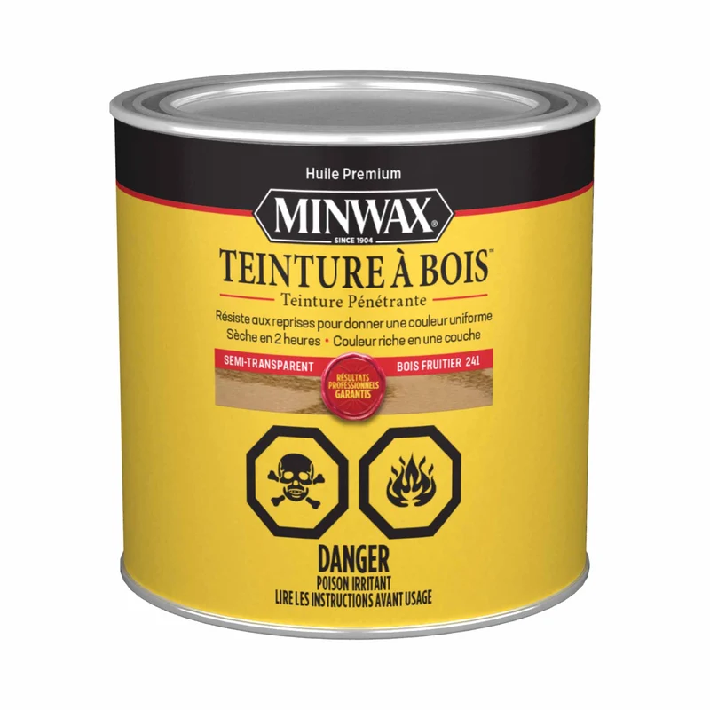 Minwax teinture à bois semi-transparent bois fruitier, 236 ml