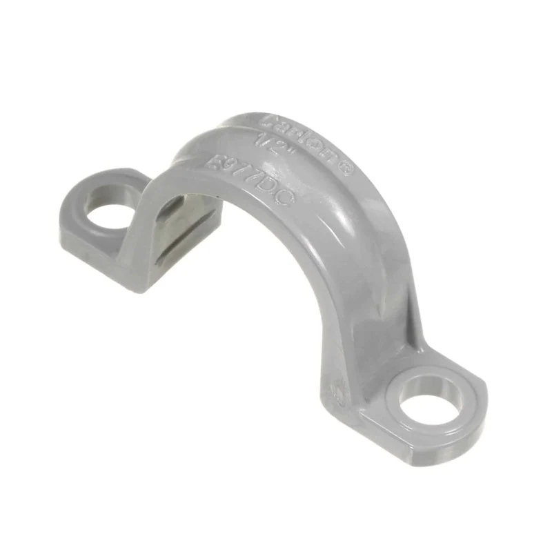 Sangle pour conduit rigide à 2 trous gris 2" , 5/pqt