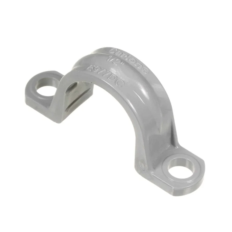 Sangle pour conduit rigide à 2 trous gris 1 1/4" , 5/pqt