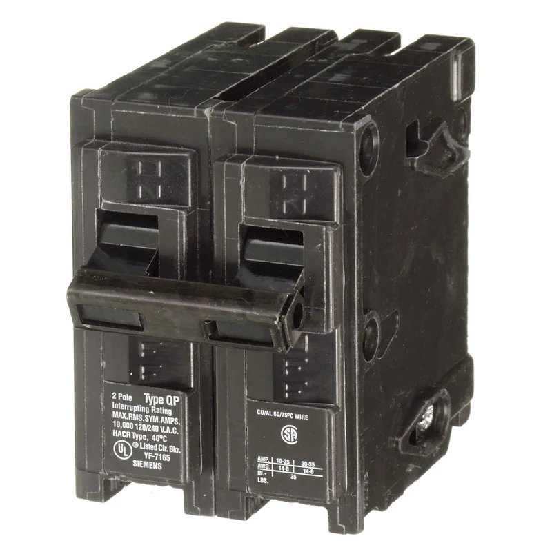 Disjoncteur bipolaire Q noir , 40 A