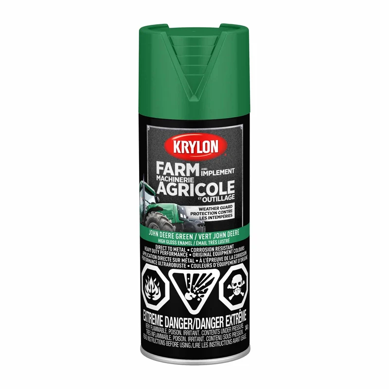 Krylon AGRICOLE et OUTILLAGE aérosol émail très lustré vert John Deere, 340 G