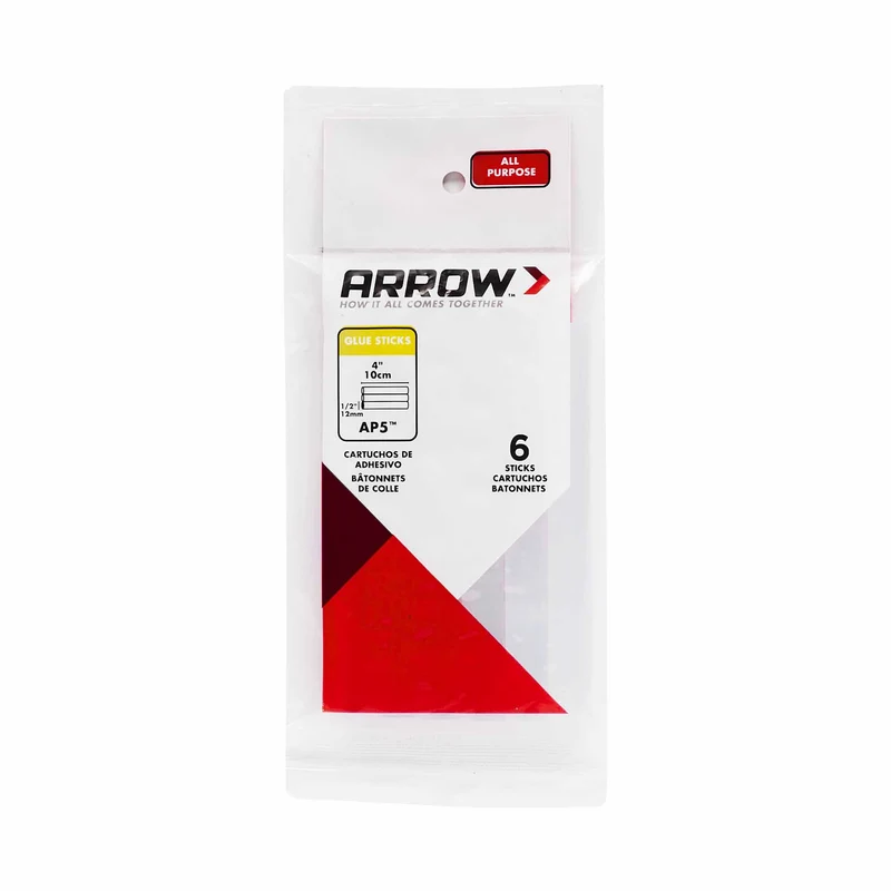 Bâtonnets de colle de 4" Arrow, 6 unités