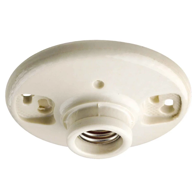Douille pour Lampe à incandescence à culot moyen en blanc, 660 W / 250 V