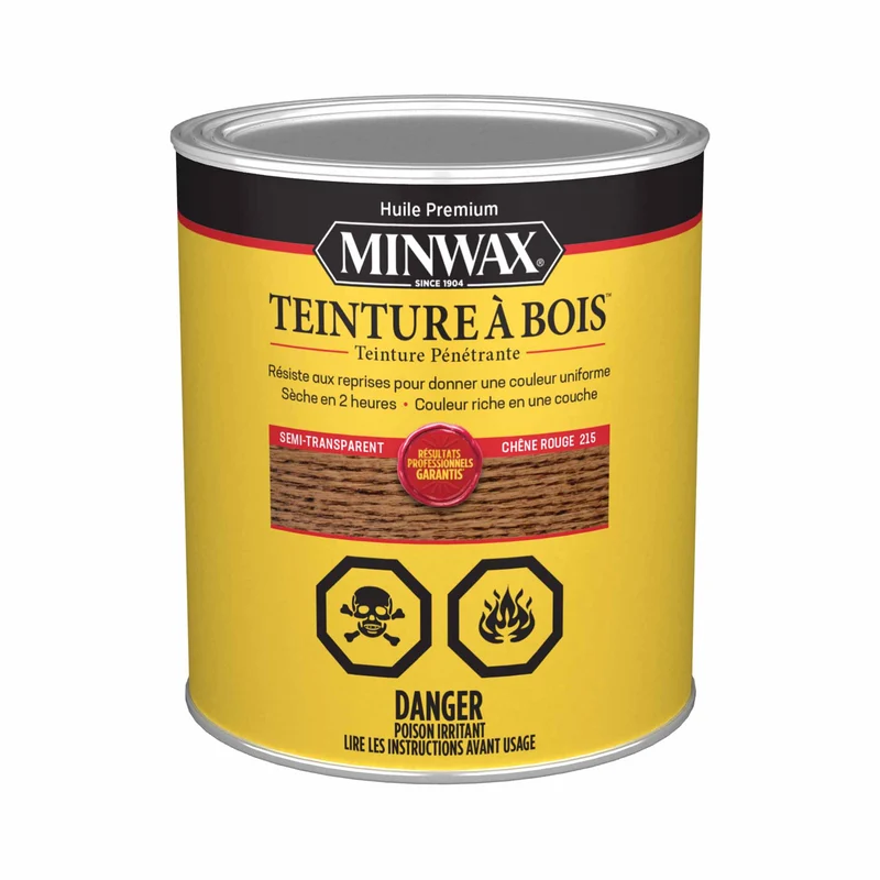 Minwax teinture à bois semi-transparent chêne rouge, 946 ml
