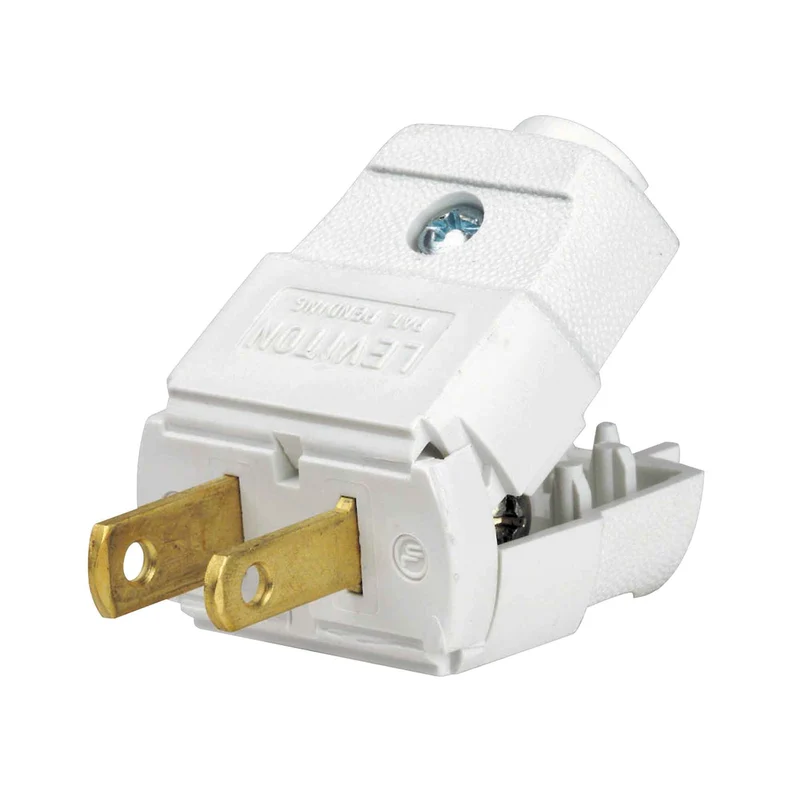 Fiche de service de 15 A / 125 V à 2 pôles et à 2 fils, blanc