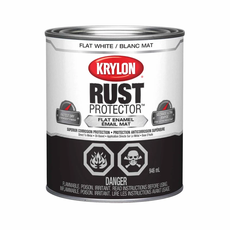 Krylon Rust Protector émail mat blanc, 946 ml