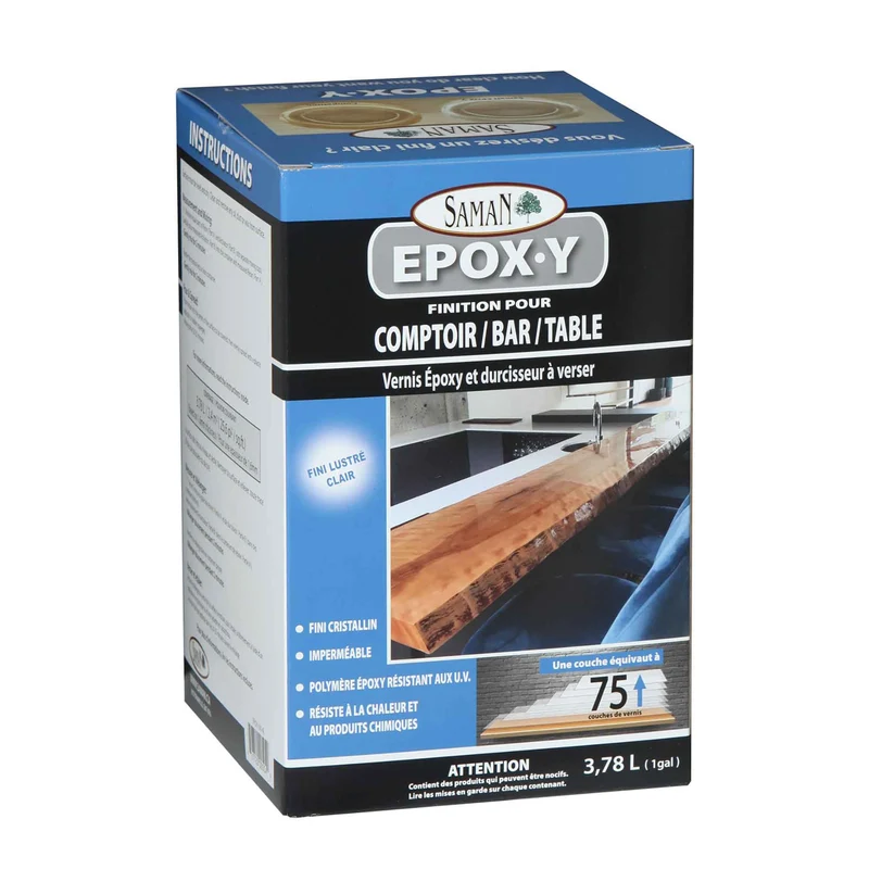 Époxy de finition pour comptoir, bar et table, 3,8 L