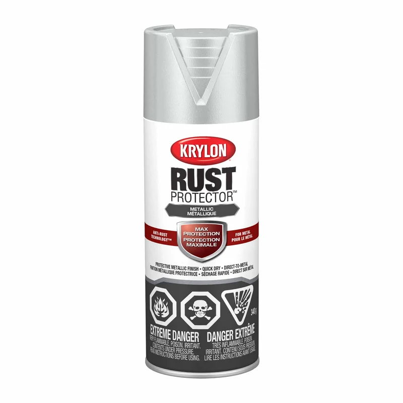 Krylon Rust Protector aérosol fini métallique argent, 340 g