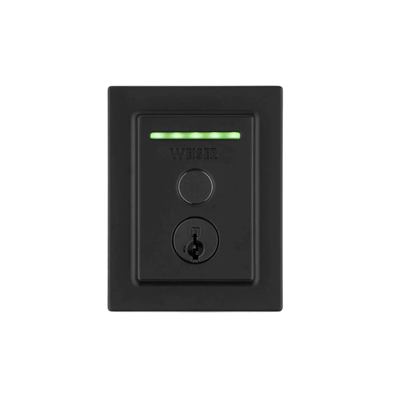 Serrure intelligente Halo à empreinte digitale et Wi-Fi intégré de style contemporain, noir mat