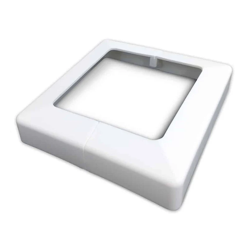 Cache-plaque d'assise de 4'' x 4'', Plakcap 44 blanc